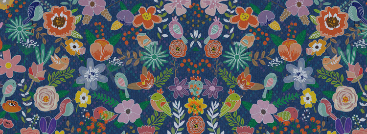 中式老花布的平铺纹理之美